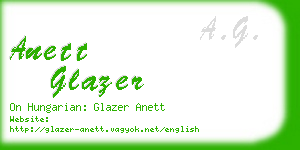 anett glazer business card